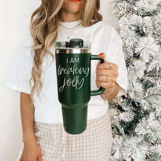 Cyber Monday holiday tumbler - I am freaking jolly red green
Holiday gift for girlfriend - I am freaking jolly Christmas tumbler
Christmas tumbler for sister - I am freaking jolly 40oz red green
Alternative to Yeti Christmas tumbler - I am freaking jolly 40oz red green