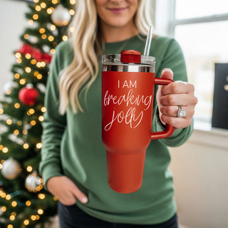 Red green Christmas tumbler with handle - I am freaking jolly 40oz
Stainless steel Christmas tumbler - I am freaking jolly red green
Wholesale Red tumbler cup
red tumbler coffee cups
red tumbler glass