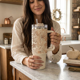 Wholesale fall road trip tumbler
cozy coffee aesthetic tumbler
cute autumn gift idea
fall cup for busy moms
stylish fall hydration cup
neutral autumn drinkware
beige fall cup with straw
cute thanksgiving gift tumbler
pumpkin spice season aesthetic cup