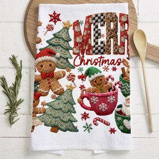 cozy christmas kitchen towel lifestyle photo
kitchen towel styled with holiday decor background
festive towel styled with christmas lights and decor
holiday towel styled rustic christmas setting
christmas kitchen towel photo styled cozy home