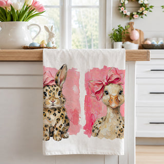 hand painted style Easter towel
artistic Easter kitchen towel
illustrated spring kitchen towel
whimsical painted bunny towel
whimsical painted goose towel
Easter bunny illustration towel
Easter goose illustration towel
spring animal illustration kitchen towel
Easter artwork kitchen towel
fun art print tea towel
colorful painterly spring towel
pink painterly Easter decor
bunny with leopard spots towel
goose with leopard spots towel
leopard spot rabbit tea towel
leopard print goose tea towel
spotted rabbit sp