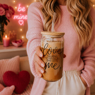 Love Talking to myself she gets me gift.
Funny Self Love Gifts.
Self love tumblers.
Self love gifts for valentines day
Self love gifts for galentines.
20oz Tumbler Glass
valentines gifts for husband