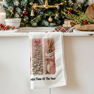 ballet inspired christmas kitchen decor towel
knit style merry christmas kitchen towel
crochet look christmas towel pink holiday decor
textured christmas lettering dish towel festive
embroidered look christmas kitchen towel pink