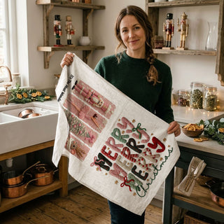 pink christmas gift for her kitchen towel
nutcracker christmas gift idea for women
cute holiday kitchen towel stocking stuffer
christmas kitchen decor gift for mom pink towel
unique christmas dish towel gift feminine style