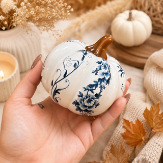 Blue White Pumpkin