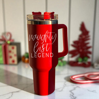 Funny Christmas gift tumbler 40oz - naughty list legend adult humor
Christmas gag gift tumbler - naughty list legend 40oz holiday
Humorous Christmas tumbler - naughty list legend funny gift idea
Christmas joke tumbler 40oz - naughty list legend adult drinkware