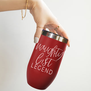 Festive Christmas drinkware red
Christmas wine tumbler legend
Holiday red wine accessories