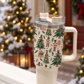 nutcracker lover Christmas gift tumbler
Christmas gift for nutcracker collector
pink Christmas nutcracker tumbler
green Christmas tree and nutcracker tumbler
classic Christmas soldier travel tumbler
whimsical nutcracker holiday drinkware
nutcracker themed Christmas cup for women
festive nutcracker travel tumbler
Christmas tumbler with toy soldier design
toy soldier Christmas tumbler with handle
Christmas soldier gift for her
nutcracker holiday cup with Christmas trees
Christmas tumbler with pink bows 