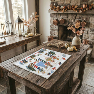 classic red and green christmas decor kitchen towel
vintage inspired holiday kitchen aesthetic towel
minimal elegant christmas decor kitchen accessory
timeless christmas home styling kitchen towel