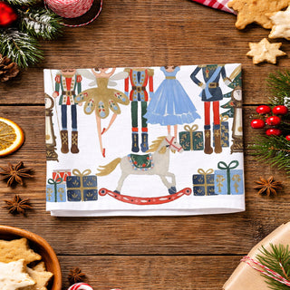 nutcracker stage inspired holiday dish towel
ballerina christmas gift kitchen decor towel
performing arts christmas decor kitchen towel
christmas present for dance teacher kitchen towel
gift for ballet mom holiday kitchen decor
holiday present for dance studio owner towel