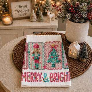 christmas decor for girly home kitchen towel pink theme
cute christmas kitchen accessories pink holiday towel
feminine home decor christmas kitchen towel soft tones
holiday decor for trendy women pink dish towel