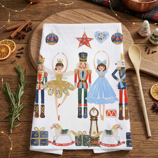 multi purpose holiday kitchen towel classic style
soft absorbent christmas towel for everyday use
nutcracker christmas kitchen decor gift idea
holiday kitchen towel elegant classic christmas theme
vintage ballet christmas decor kitchen accessory