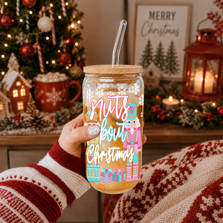 Pastel Christmas Decorations
Pastel Christmas Cups for Coffee
Pastel Colors for Christmas
Small business libbey christmas glassware resale Resale christmas glass cup with lid
Wholesale Nuts about Christmas Glass Can Cup with Straw