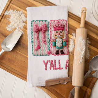 pink festive dish towel with christmas decor and wood accents
early christmas decor kitchen towel pink holiday theme
pre christmas decorating ideas kitchen towel pink aesthetic
winter holiday kitchen towel pink festive decor
christmas season kitchen styling towel feminine design