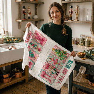 unique christmas gift for pink lovers kitchen towel
small christmas gift idea stylish holiday dish towel
nutcracker ballerina christmas towel pink festive design
ballet inspired holiday kitchen towel nutcracker decor