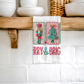 christmas baking kitchen towel pink festive holiday decor
holiday cooking towel pink nutcracker kitchen accessory
pink christmas towel for baking cookies holiday kitchen
festive dish towel for holiday hosting kitchen decor