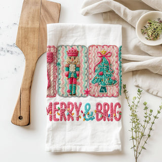 holiday decorating towel for december kitchen decor
winter wonderland kitchen towel pink nutcracker theme
pink christmas decor for women kitchen towel festive style
holiday kitchen towel for pink lovers aesthetic home