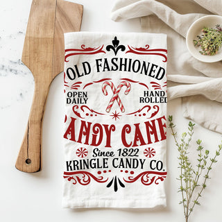 Vintage candy canes kitchen towel design
Christmas kitchen towel vintage styling
Classic Christmas kitchen gift ideas
Traditional Christmas kitchen accessories
Kringle Candy Co Home Decor inspiration.