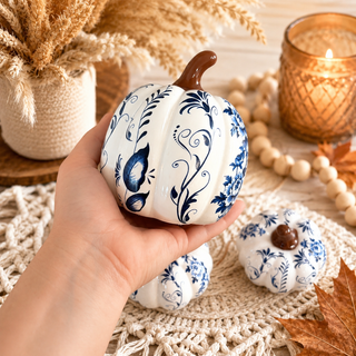 fall decor pumpkins blue white for september october decorating
thanksgiving decor blue white pumpkin centerpiece ideas
autumn home decor pumpkins blue white year round styling
fall decorating ideas with blue and white pumpkins