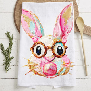 painted bunny kitchen towel bubblegum glasses
colorful easter bunny towel artistic design
pastel painted bunny towel spring decor
easter towel with bunny and pink bubblegum
hand painted bunny kitchen towel farmhouse
artistic bunny towel colorful easter design
whimsical bunny towel for spring kitchens
modern farmhouse easter towel artistic look