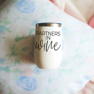Wholesale wine lover gift
Friendship wine enthusiast cup
Partners in wine drinkware
Friend humor wine collection