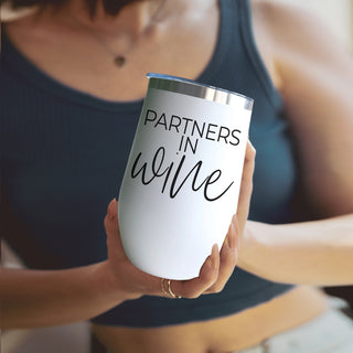 Friend humor wine tumbler gift
Friend wine gifts under 50
Partners in wine tumbler gift
Friendship wine gift for her