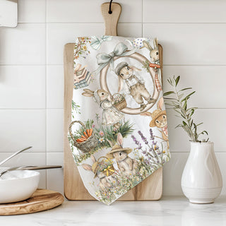 Storybook character bunny kitchen towel watercolor spring
Classic literature Peter Rabbit dish towel vintage farmhouse
Children's storybook bunny kitchen towel Easter watercolor
Literary classic Peter Rabbit towel Victorian spring