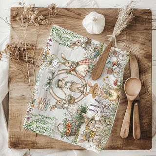 Storybook bunny kitchen towel vintage watercolor Easter
Peter Rabbit Easter kitchen towel Victorian bunny spring
Vintage watercolor bunny dish towel storybook farmhouse
English garden bunny kitchen towel Peter Rabbit Easter