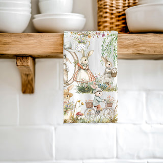 Wildflower bunny kitchen towel watercolor storybook Easter
Pennant banner Peter Rabbit towel Victorian spring
Teapot bunny kitchen towel vintage watercolor farmhouse
Wreath frame Peter Rabbit dish towel Easter storybook