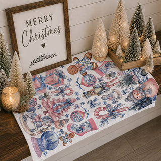 Christmas gift for grandma
Christmas gift for sister
Christmas gift for friend
hostess gift for Christmas
holiday gift basket kitchen towel
Christmas housewarming gift
coquette holiday decor towel
grandmillennial holiday decor towel
vintage pink holiday towel
Christmas towel aesthetic
pink Christmas aesthetic decor
blue and pink Christmas decor
pastel holiday kitchen towel
Christmas towel with vintage ornaments
holiday tea towel with nutcracker