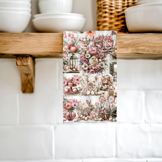 Shabby chic cottage bunny kitchen towel pink rose
Victorian rose bunny towel dusty pink cottage Easter
Cottagecore pink cottage bunny kitchen towel watercolor
English shabby chic bunny dish towel blush pink spring