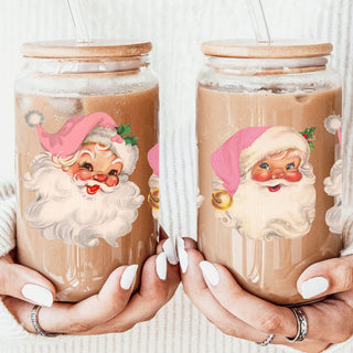 Vintage Pink Santa 17oz