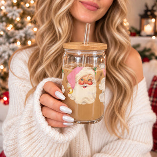 Vintage Pink Santa 17oz