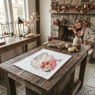 soft cotton vintage santa towel for christmas baking and decor
chic retro christmas towel santa design for modern farmhouse kitchen
giftable vintage santa tea towel for women who love christmas decor
classic santa face kitchen towel for traditional holiday decorating