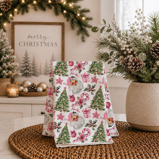 cottagecore pink christmas kitchen towel santa face
styled kitchen decor towel pink santa christmas theme
holiday countertop decor pink santa towel
pink santa christmas kitchen towel gift for her
vintage santa face towel christmas gift feminine decor
cute pink christmas gift santa kitchen towel