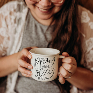 faith themed mug for Christian home office
ceramic Christian mug for women who lead small groups
Christian message mug for teen girl bedroom desk
positive Christian coffee mug for college dorm
prayer and purpose mug for women on the go
Christian inspirational cup with speckled pottery look