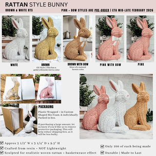 Rattan Easter Bunny Styling Ideas - Modern Spring Home Decor Display
Farmhouse Style Easter Bunny Centerpiece - Premium Holiday Decor