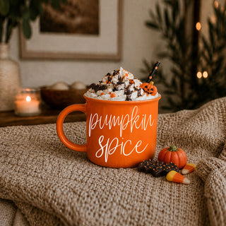fall mug for pumpkin patch days
halloween themed mug for movie nights
autumn home decor coffee cup on tray
fall gift for mom who loves cozy decor wholesalers USA