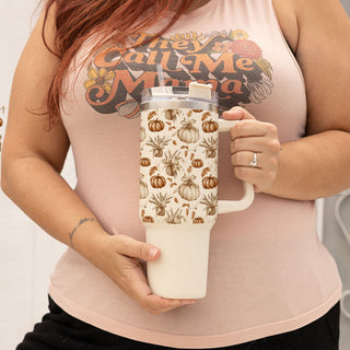 cute pumpkin gift for women
autumn pumpkin cup with handle
neutral pumpkin drinkware
pumpkin tumbler for teachers
fall inspired tumbler cup
warm toned autumn tumbler
cute farmhouse pumpkin cup
pumpkin latte tumbler aesthetic
neutral autumn hydration cup
trendy pumpkin spice tumbler