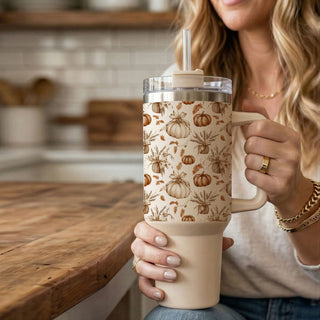 Wholesale neutral pumpkin water tumbler
cute pumpkin tumbler for moms
warm autumn leaves tumbler
pumpkin spice season coffee cup
neutral cream pumpkin tumbler
cozy pumpkin patch tumbler
stylish autumn pumpkin drinkware
cute pumpkin travel mug aesthetic
large handled fall tumbler