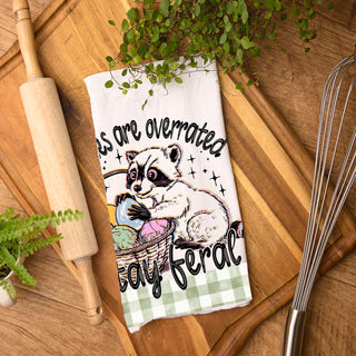Trash panda Easter towel funny raccoon farmhouse
Feral raccoon dish towel bunnies overrated Easter
Funny raccoon Easter kitchen towel eggs gingham humor
Stay feral Easter towel raccoon basket farmhouse spring