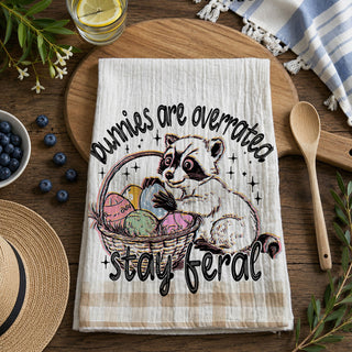 Wholesale Witty raccoon kitchen towel Easter eggs humor farmhouse
Hilarious Easter towel funny raccoon stay feral gingham
Sassy raccoon dish towel Easter humor bunnies overrated
Clever Easter kitchen towel raccoon eggs funny spring