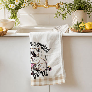 Raccoon lover gift kitchen towel Easter funny farmhouse
Trash panda enthusiast Easter dish towel raccoon humor
Chaotic friend gift raccoon kitchen towel Easter gingham
Funny Easter gift raccoon towel eggs farmhouse spring