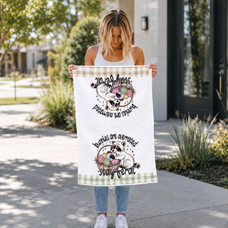Funny quote kitchen towel raccoon Easter farmhouse
Sarcastic Easter towel raccoon humor gingham spring
Witty raccoon dish towel bunnies overrated Easter
Hilarious Easter kitchen towel funny raccoon eggs
Sassy raccoon towel stay feral Easter farmhouse