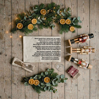 Wholeasle christmas kitchen towel gingerbread recipe
cozy holiday home decor kitchen towel baking aesthetic
gingerbread cookie recipe kitchen towel detail instructions
christmas baking decor kitchen towel recipe aesthetic