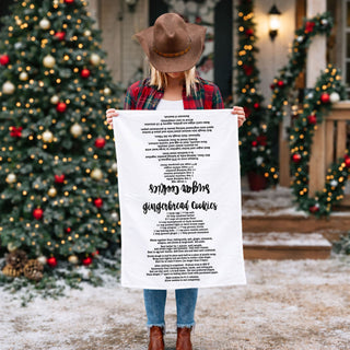 gift for moms who bake christmas towel
giftable baking decor kitchen towel recipe
small christmas gift for baker kitchen towel
thoughtful baking gift christmas recipe towel
holiday gift basket filler baking kitchen towel