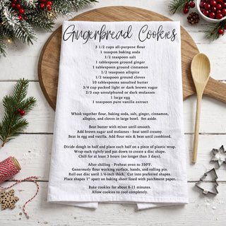 holiday kitchen towel for baking christmas treats at home
recipe dish towel christmas baking decor and kitchen accessory
hands free recipe kitchen towel for baking christmas cookies
kitchen towel with recipe no phone needed baking accessory
holiday baking towel recipe you can read while cooking