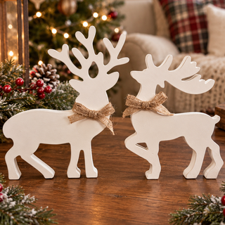 White wooden reindeer for Christmas mantel décor
Small Christmas reindeer decorations for shelves
Freestanding wooden deer for a holiday tabletop
White reindeer figurines for fireplace mantel decorating
Christmas reindeer décor for an entryway console table
Wooden deer decorations for a holiday centerpiece
White Christmas figurines for floating shelves
Small holiday reindeer for tiered tray décor
White deer decorations for a Christmas village display
Wooden reindeer for a festive dining room table wholesale