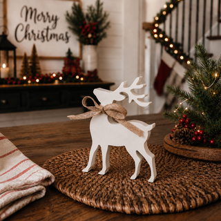 White wooden reindeer for Christmas mantel décor
Small Christmas reindeer decorations for shelves
Freestanding wooden deer for a holiday tabletop
White reindeer figurines for fireplace mantel decorating
Christmas reindeer décor for an entryway console table
Wooden deer decorations for a holiday centerpiece
White Christmas figurines for floating shelves
Small holiday reindeer for tiered tray décor
White deer decorations for a Christmas village display
Wooden reindeer for a festive dining room table wholesale