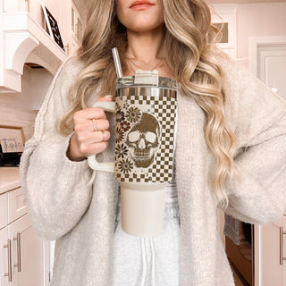 retro checkered floral ghost cup
cute skull tumbler for women
neutral floral spooky drinkware
ghost tumbler for road trips
retro halloween hydration cup
cute spooky Stanley dupe tumbler
neutral spooky latte tumbler
checkerboard floral halloween cup
retro gothic coffee tumbler aesthetic
cute haunted coffee cup